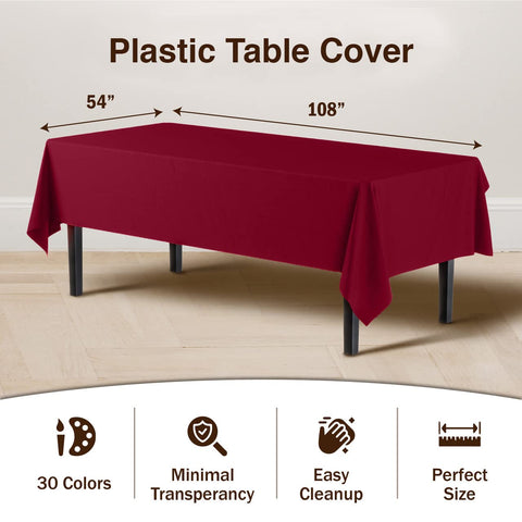 Mantel desechable Party Solids, facilita la limpieza tras la celebración.