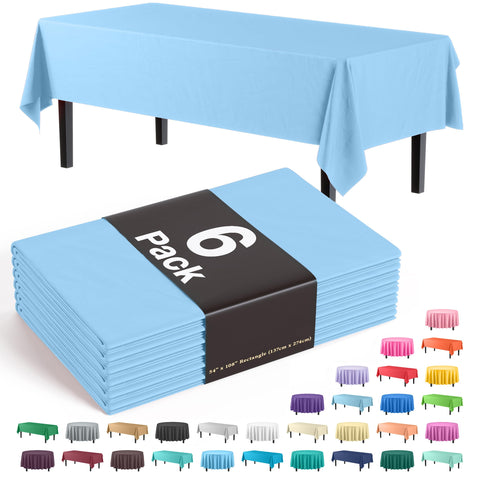 Mantel plástico Party Solids 54x108 azul claro cubre mesas grandes