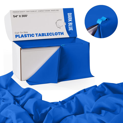 Acabado opaco Party Solids azul oscuro para realzar la mesa