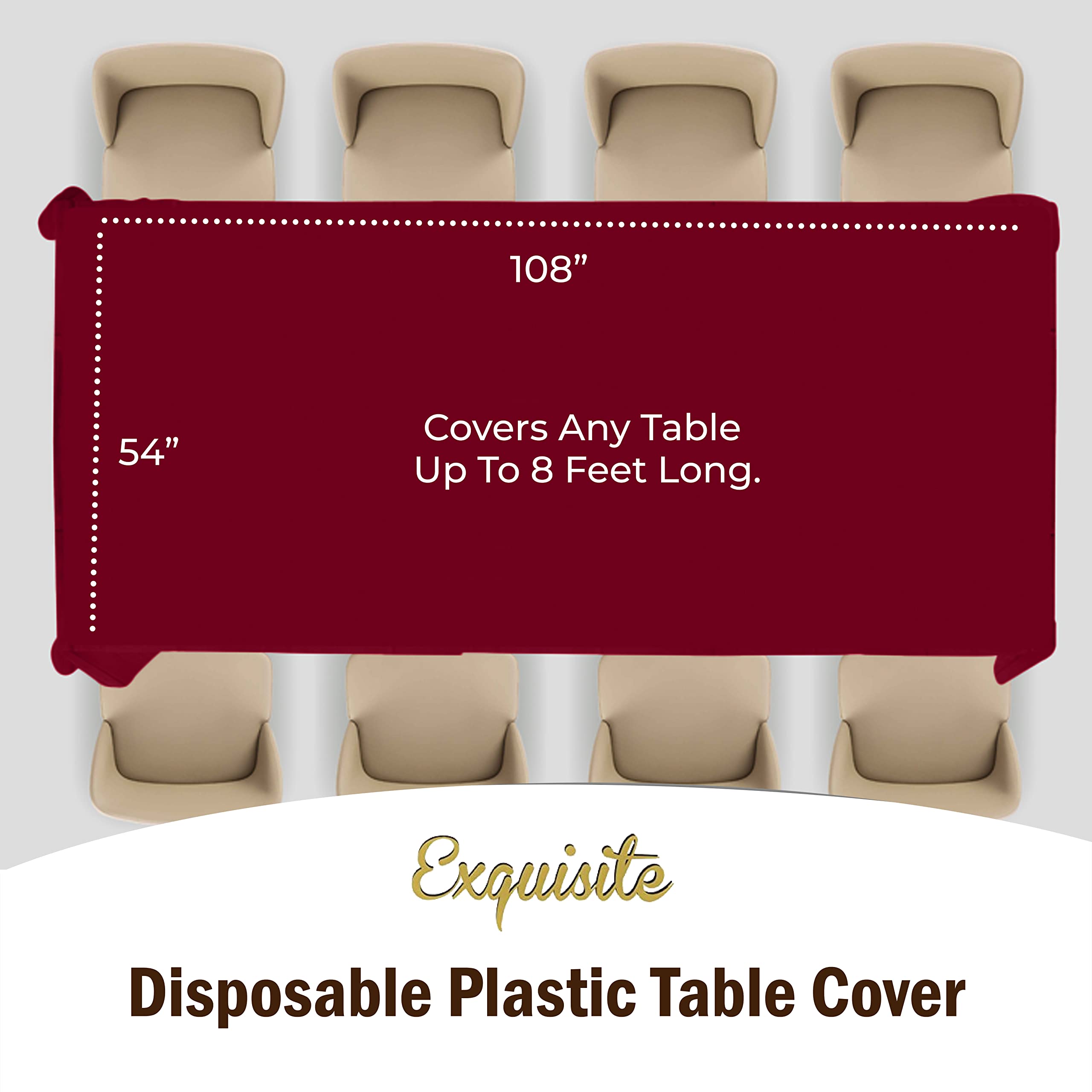Mantel plástico con alta opacidad Party Solids para evitar transparencias.