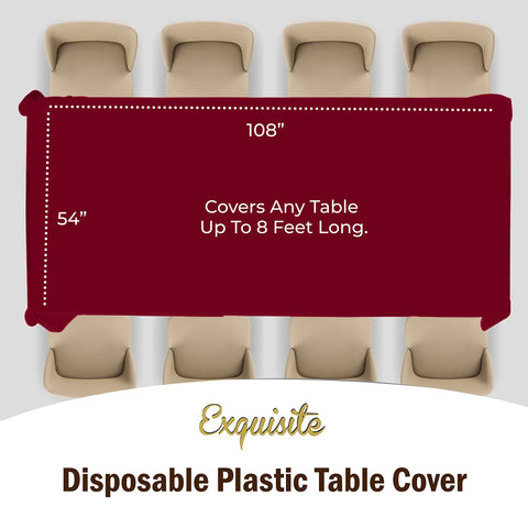 Mantel plástico con alta opacidad Party Solids para evitar transparencias.