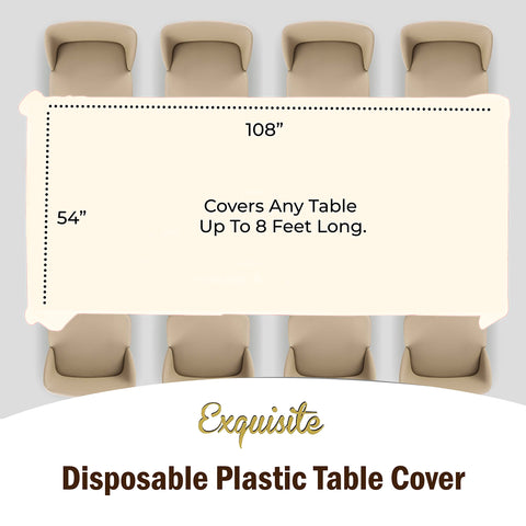 Party Solids pack de 12 manteles marfil para cubrir mesas grandes.