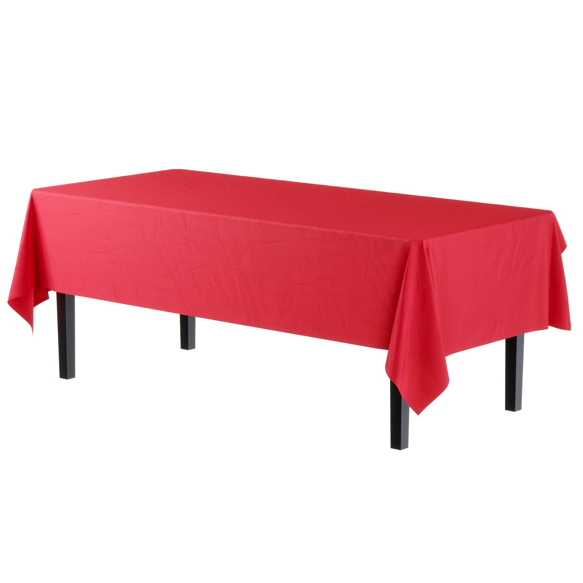 Protección de mesa con mantel rojo Party Solids para eventos