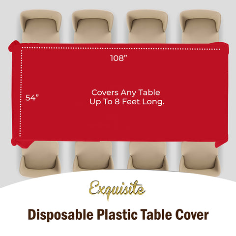 Mantel con alta opacidad rojo Party Solids para evitar transparencia