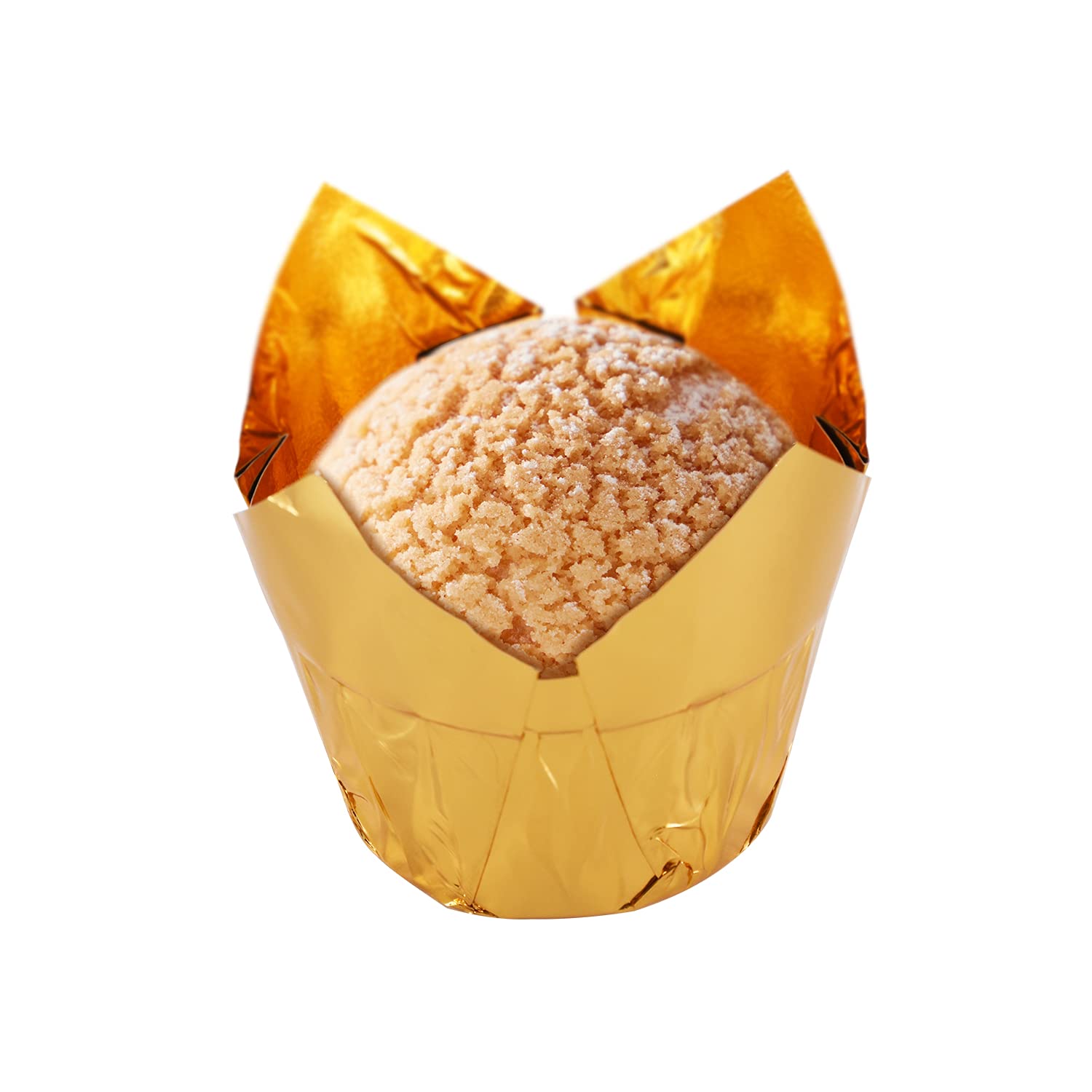 partyhippo papeles para magdalenas tulip oro, aportan brillo dorado a la mesa.