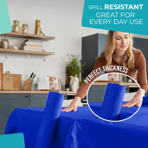 Mantel azul Party Solids para fiestas al aire libre y reuniones