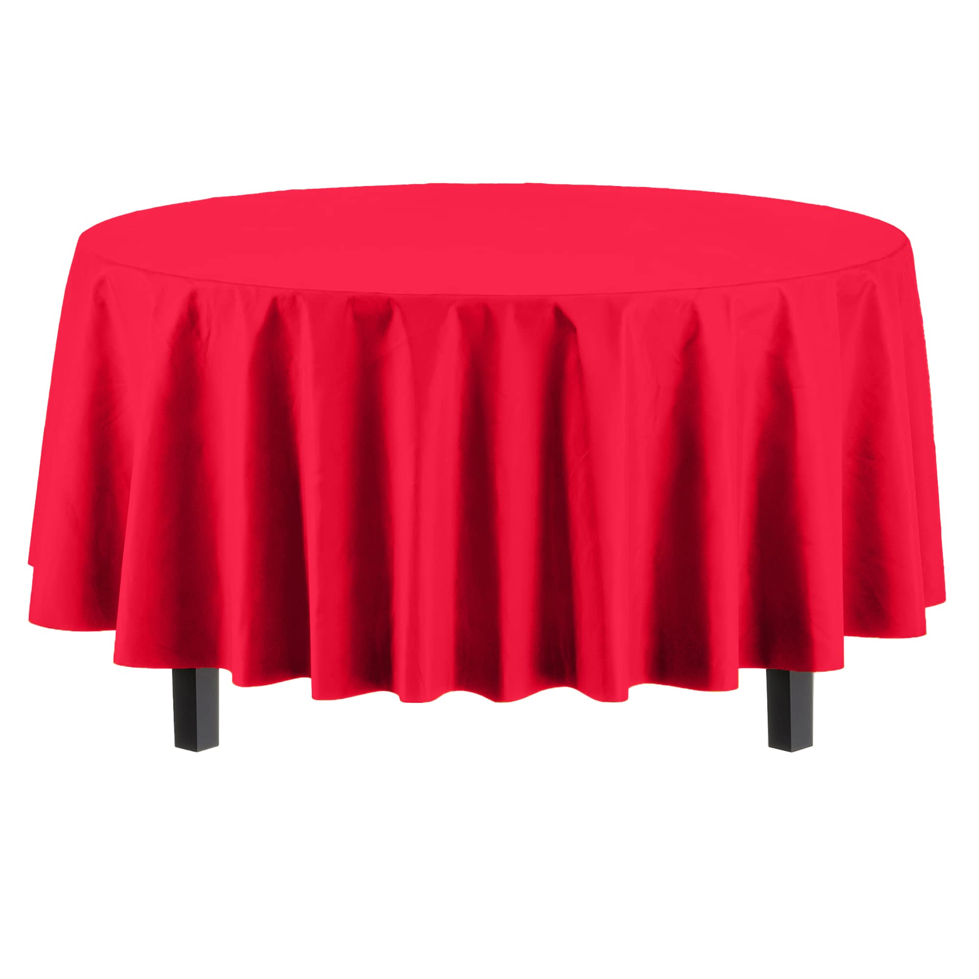 Party Solids mantel plástico rojo 12 piezas, armado rápido para eventos