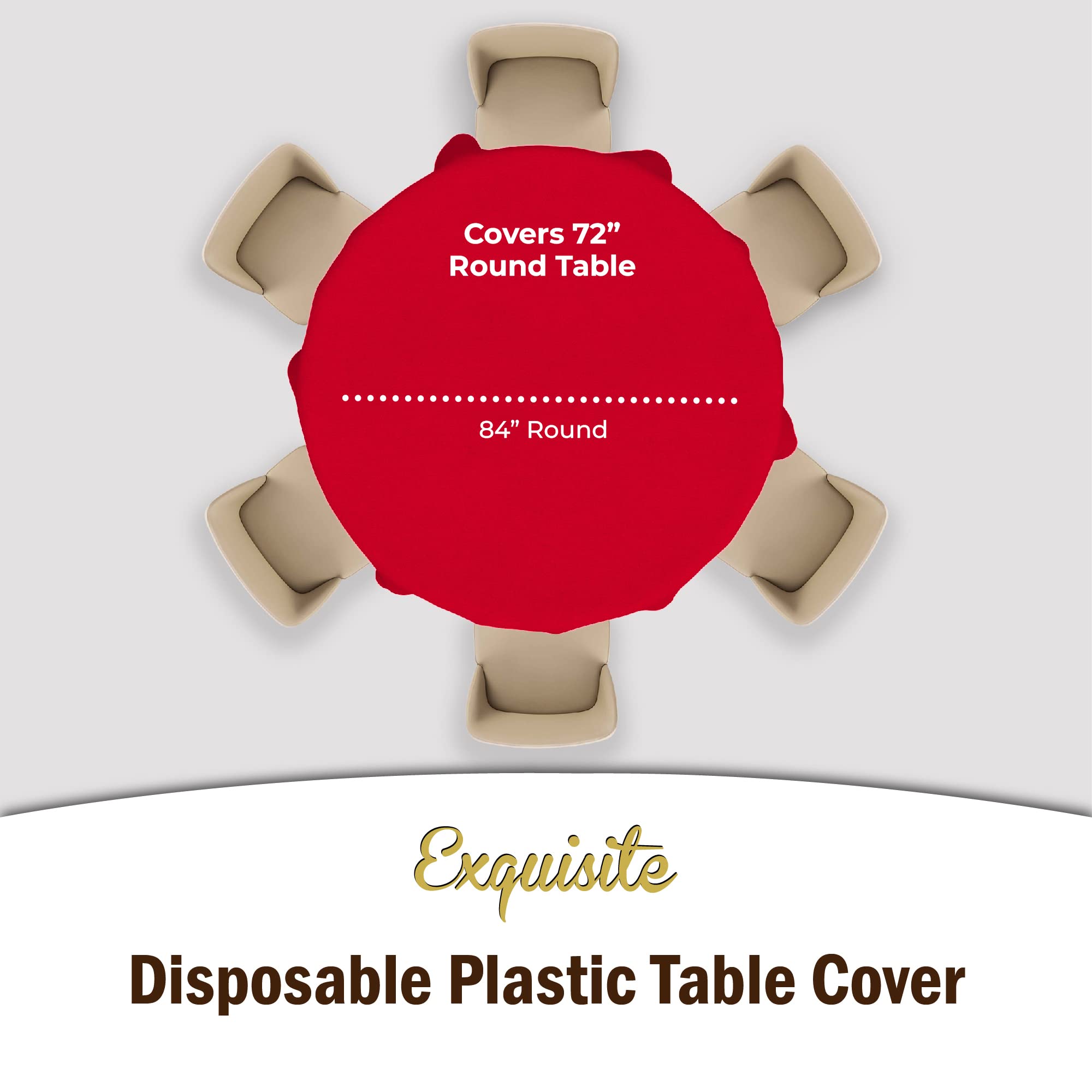 Party Solids mantel desechable, limpieza rápida tras la fiesta