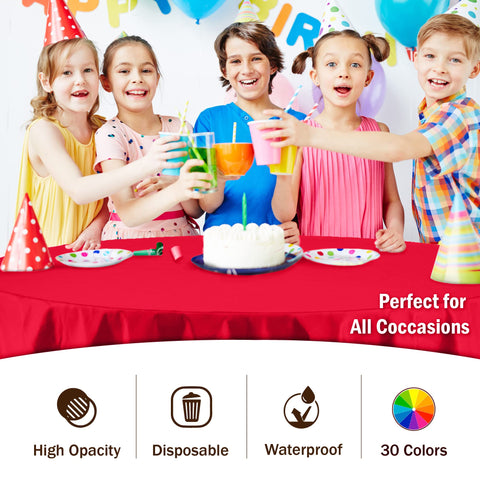 Party Solids mantel para fiestas rojas, uso versátil