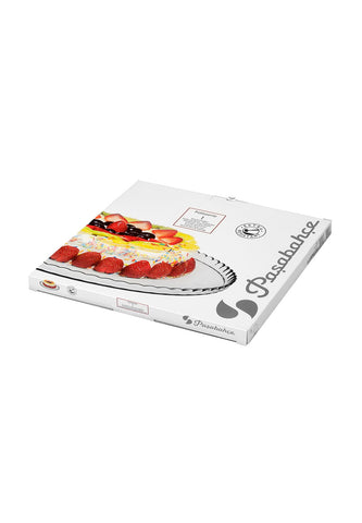Pasabahce 10345 Patisserie, borde cristal, perfecto para presentar pasteles con estilo.