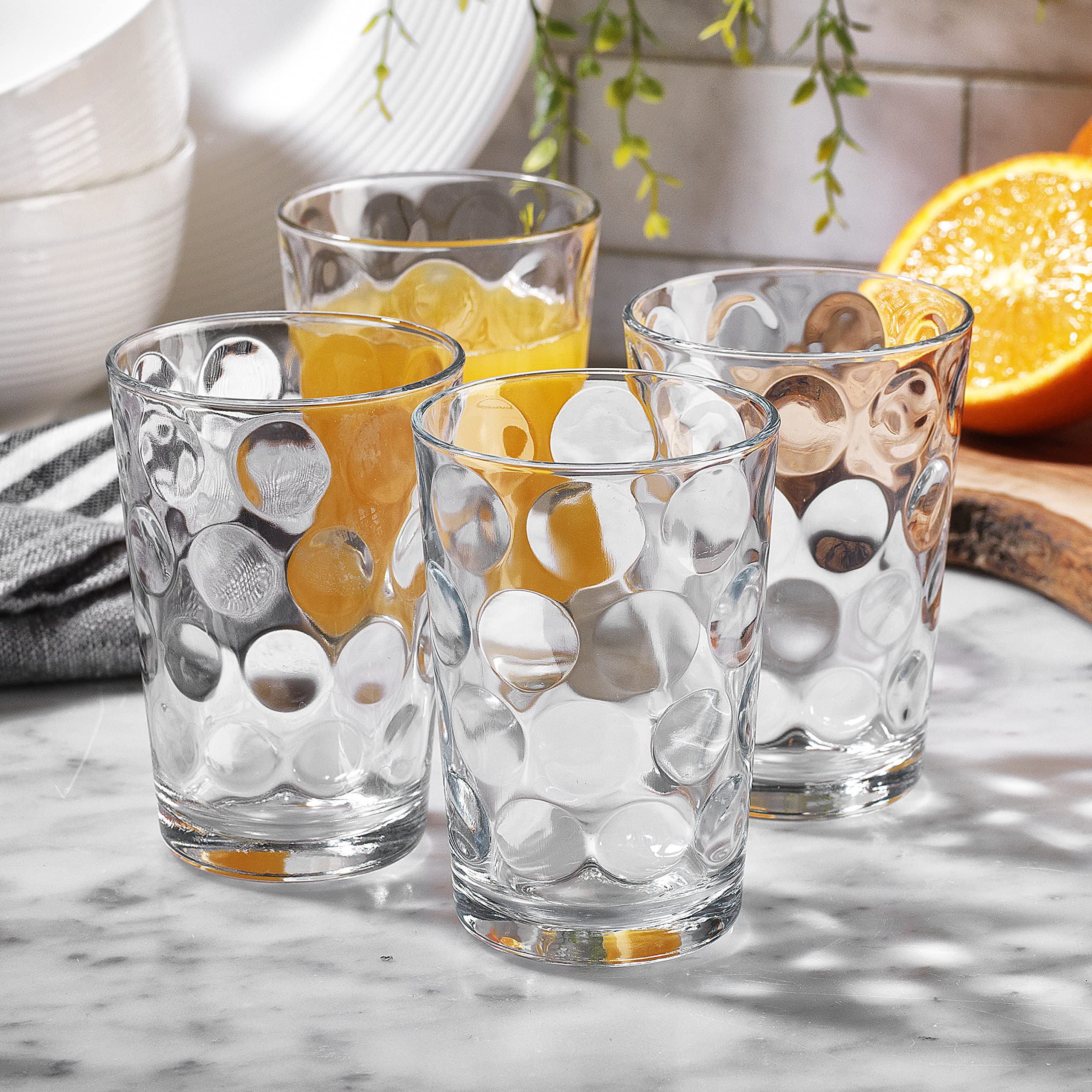 Vasos Pasabahce para agua de 7 oz, ideales para mesa y consumo diario.