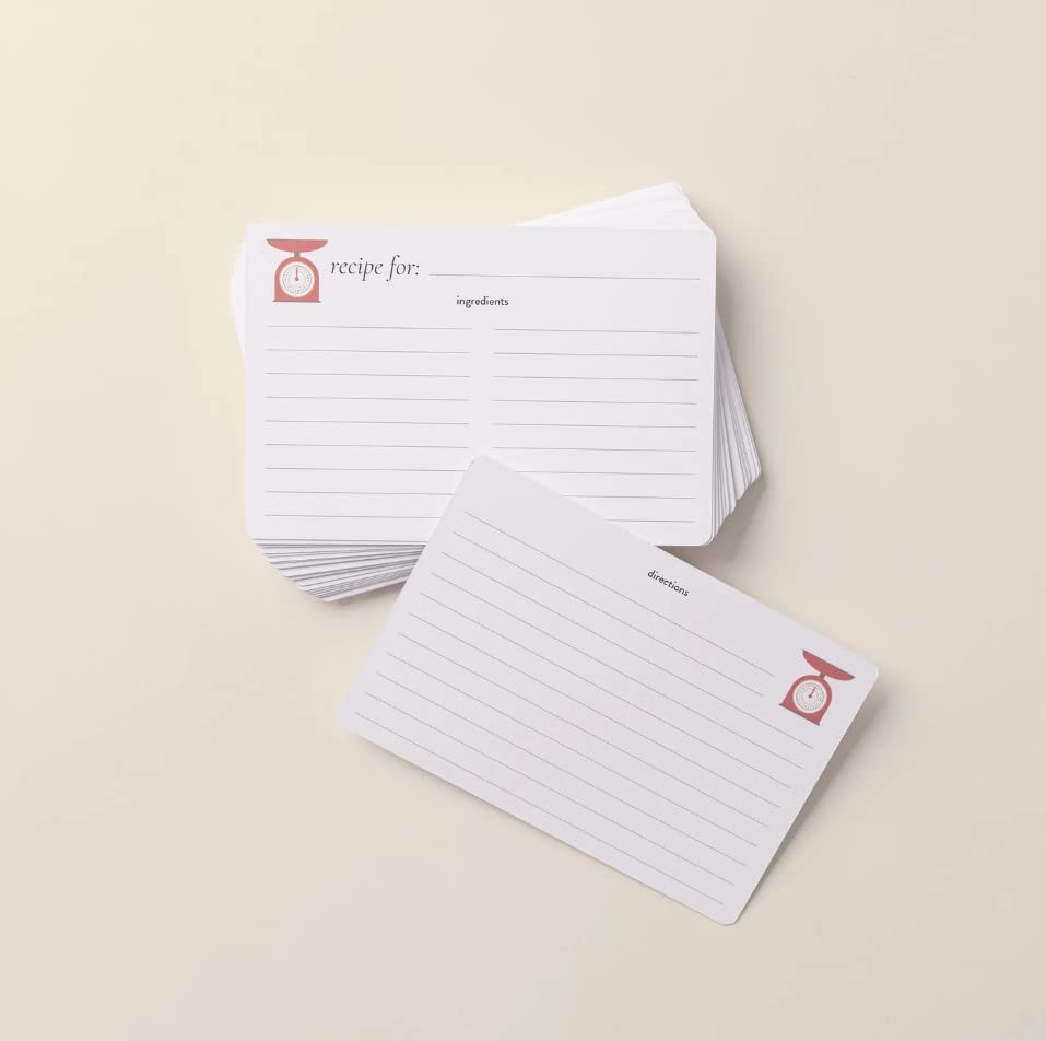 Passionate Penny Pincher 25 tarjetas en blanco para anotar recetas y menús.