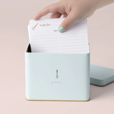 Passionate Penny Pincher, 25 tarjetas de recetas blancas, útil para planificar menús.