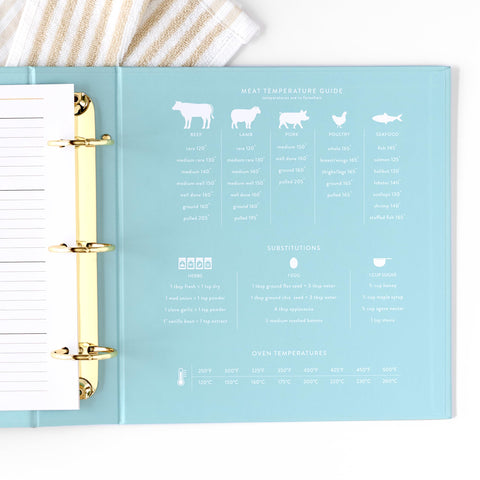 Ideal para conservar recetas familiares y planes de menú en PPP Recetario