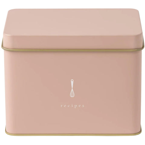 Passionate Penny Pincher recetario rosa con interior dorado, ideal para ordenar recetas.