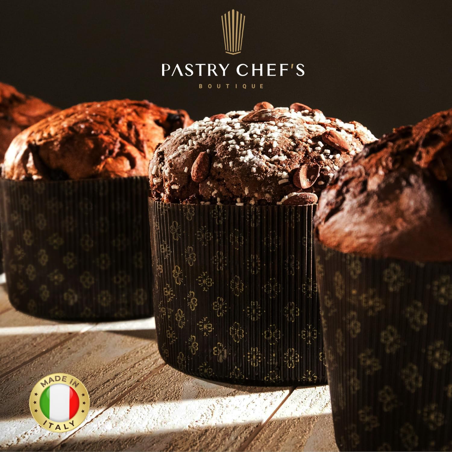 Pastry Chef's Boutique: molde de papel grueso para horneado estable y sin deformaciones.