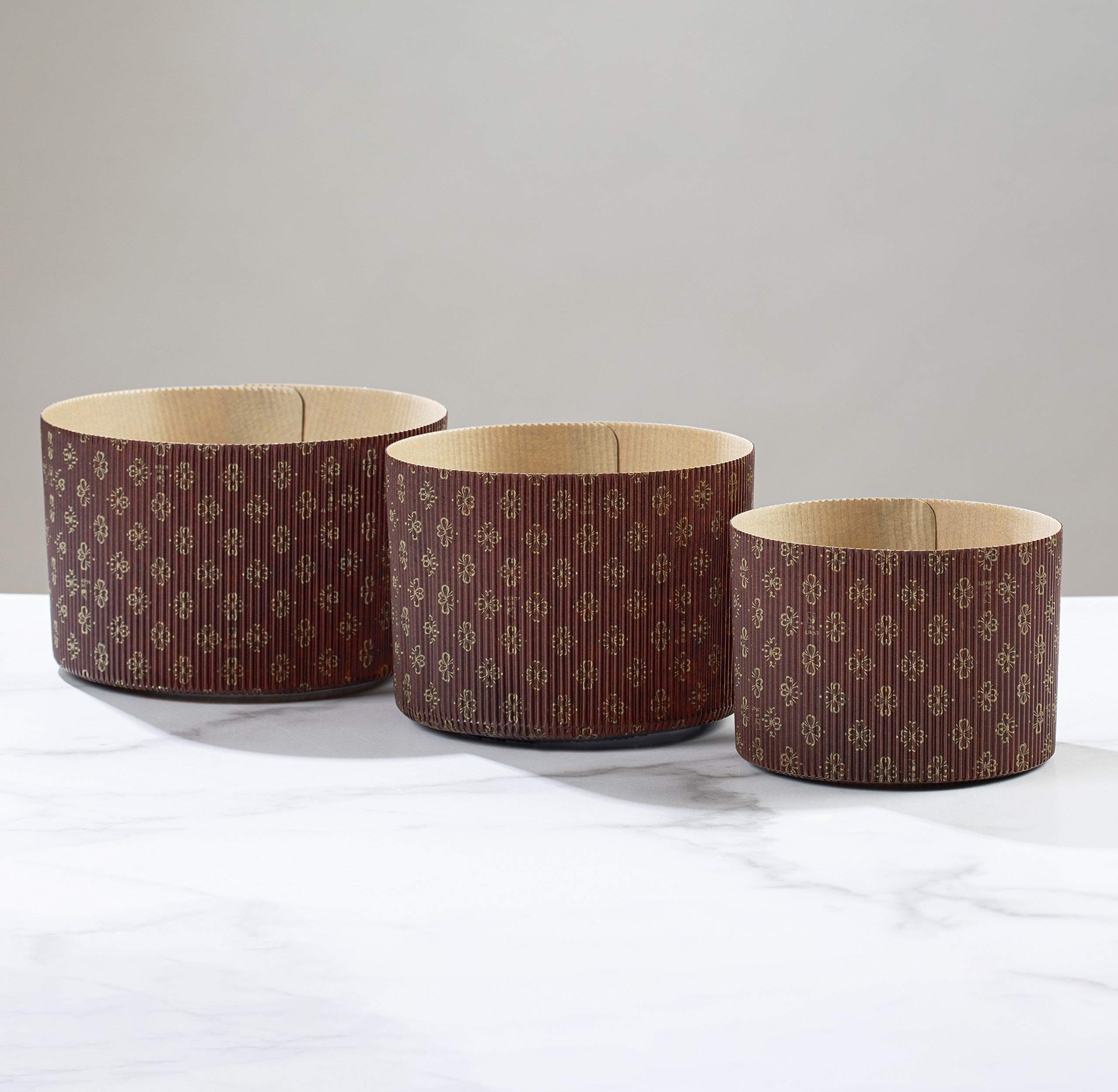 Pastry Chef's Boutique pack de 6 moldes para 1 kg panettone, uso profesional.