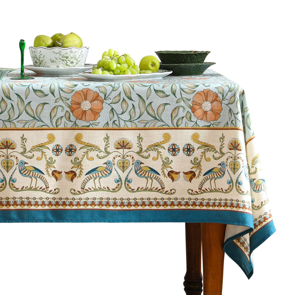 Patdrea mantel azul 55x79 rectangular, protección y estilo para la mesa.