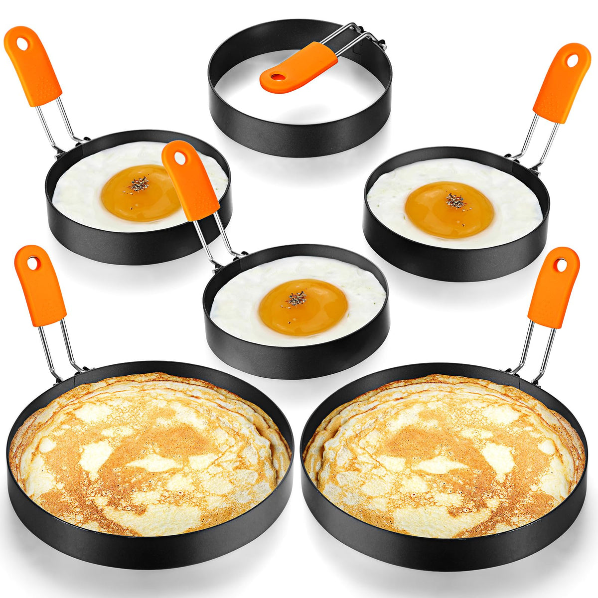 Patelai anillos huevos 4 pulgadas para desayunos prolijos y fáciles