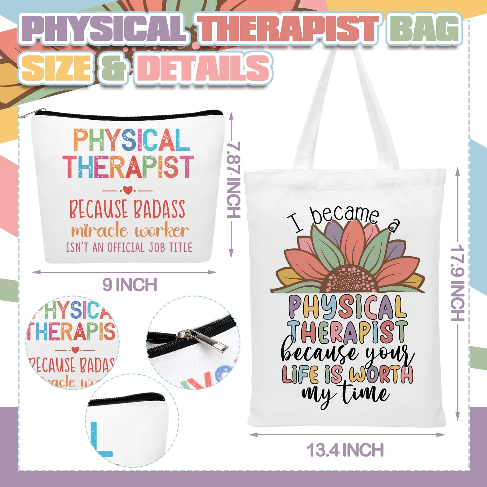 Bolsa maquillaje terapia de Patelai, espaciosa y fácil de limpiar para esenciales diarios.