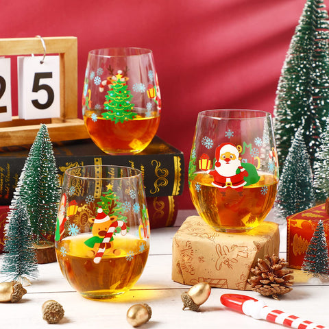Patelai copa sin tallo con copos de nieve decorativos para reuniones