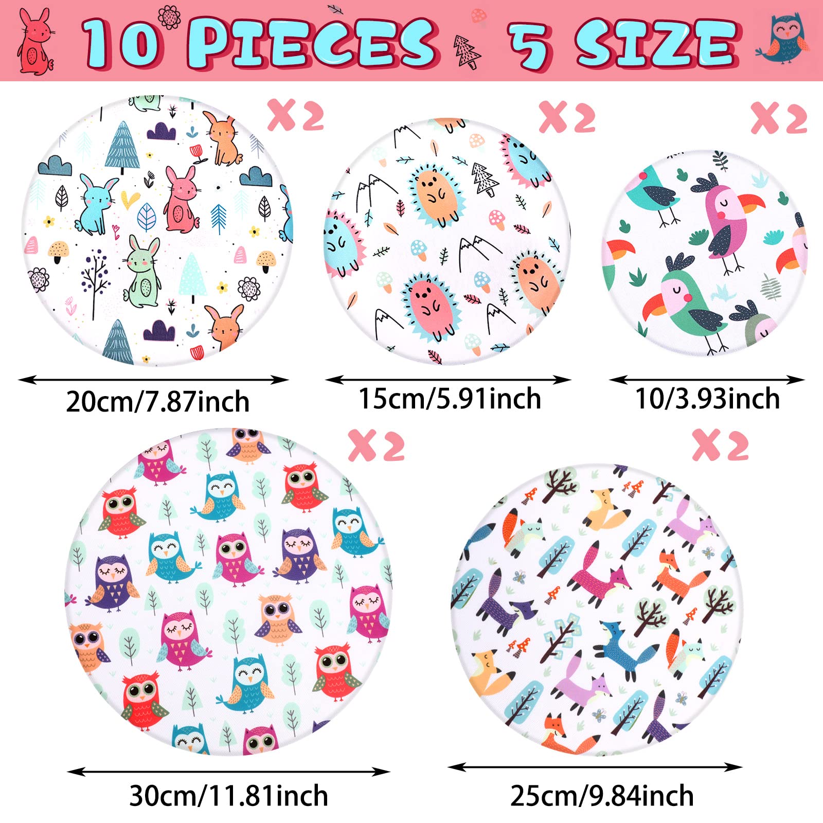 Patelai cubiertas reutilizables para cuencos de 15 cm con ajuste cómodo.