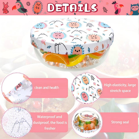 Patelai cubiertas para cuencos de 25 cm con diseño colorido.