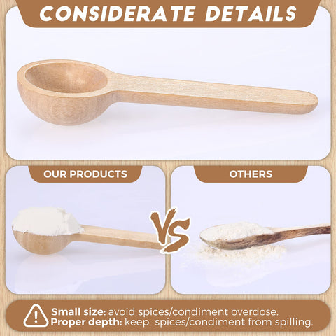 Patelai para picnic: cucharas pequeñas de madera para condimentos y snacks.