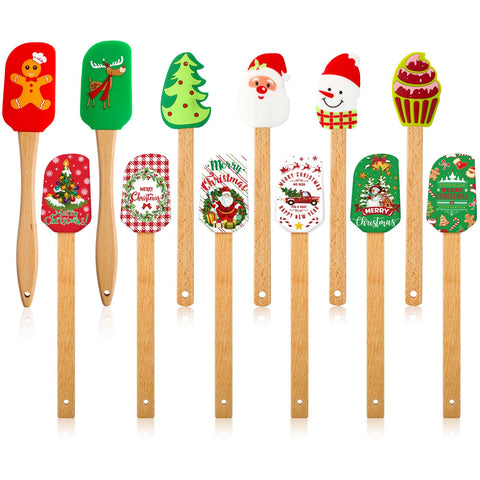 Patelai espatula silicona navidad muneco-nieve, perfecta para repostería festiva.