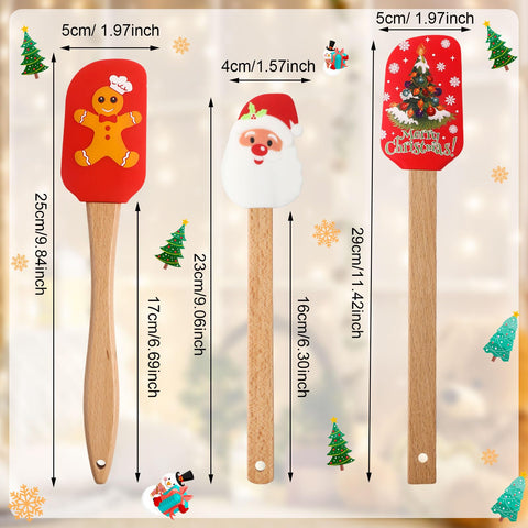 Patelai espatula silicona navidad santa-claus, ideal para hornear.