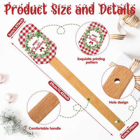 Patelai espátula de silicona con Santa Claus, perfecta para desayunos navideños