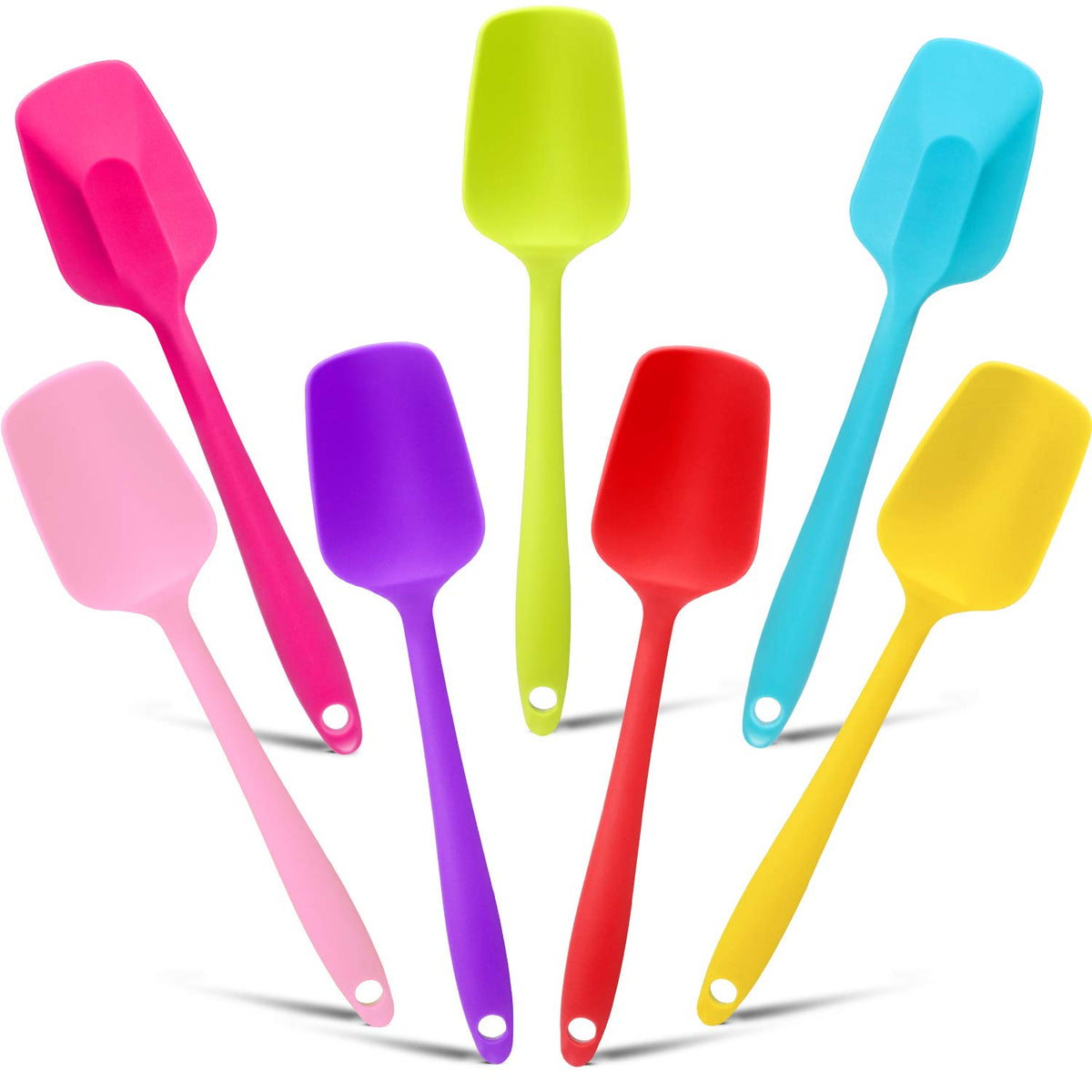 Patelai espátulas de silicona en colores brillantes para mezclar y cocinar sin pegar