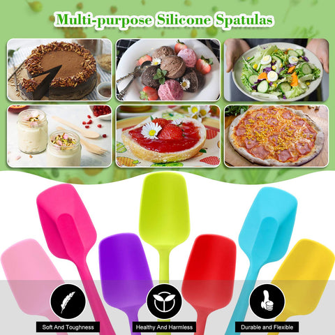 Patelai espátulas silicona 21 cm, mango largo para agarre seguro