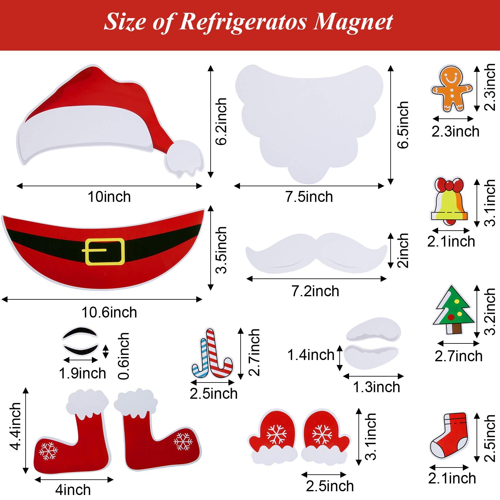 Patelai imán navideño diseños clásicos, embellece tu cocina y oficina.