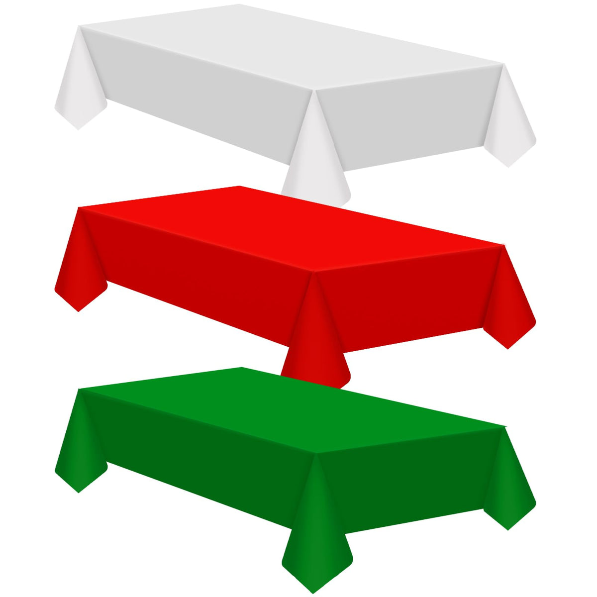 Mantel Patelai Navidad rectangular rojo, ideal para fiestas y celebraciones.