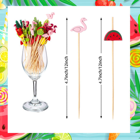 Palillos de bambú Patelai de 4-7 pulgadas para decorar frutas.