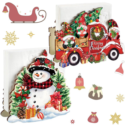 Porta servilletas Patelai Navidad en madera añade estilo festivo a la encimera