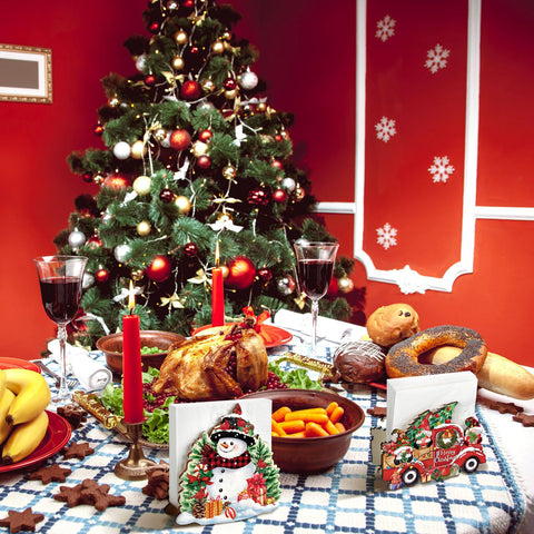 Porta servilletas Patelai diseño navideño para mesa de comedor durante fiestas