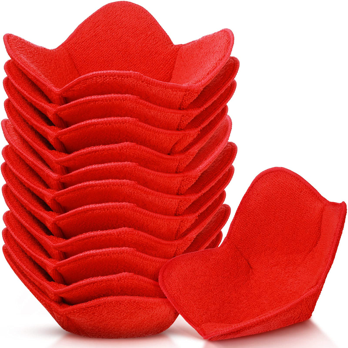 Patelai portacuencos rojo, uso en microondas para evitar quemaduras.