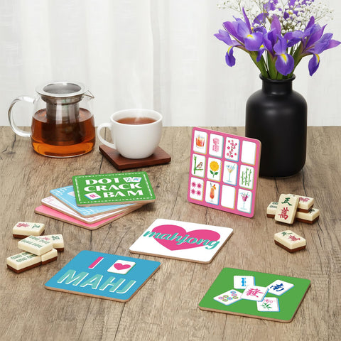 Patelai posavasos mahjong para fiestas y noches de juego.