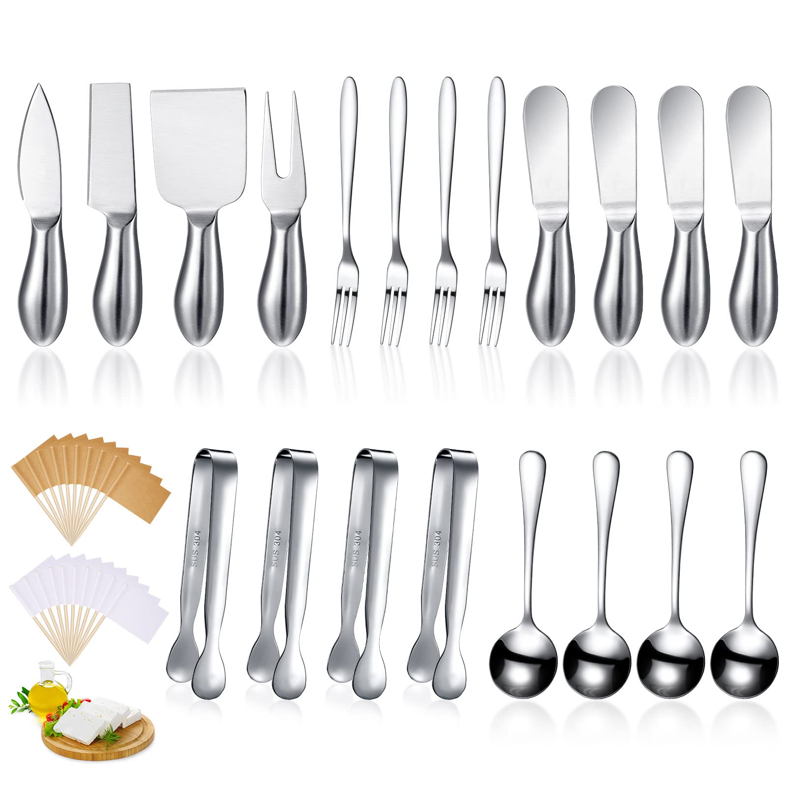 Patelai set de cuchillos para queso y mantequilla, ideal para untar en tablas.