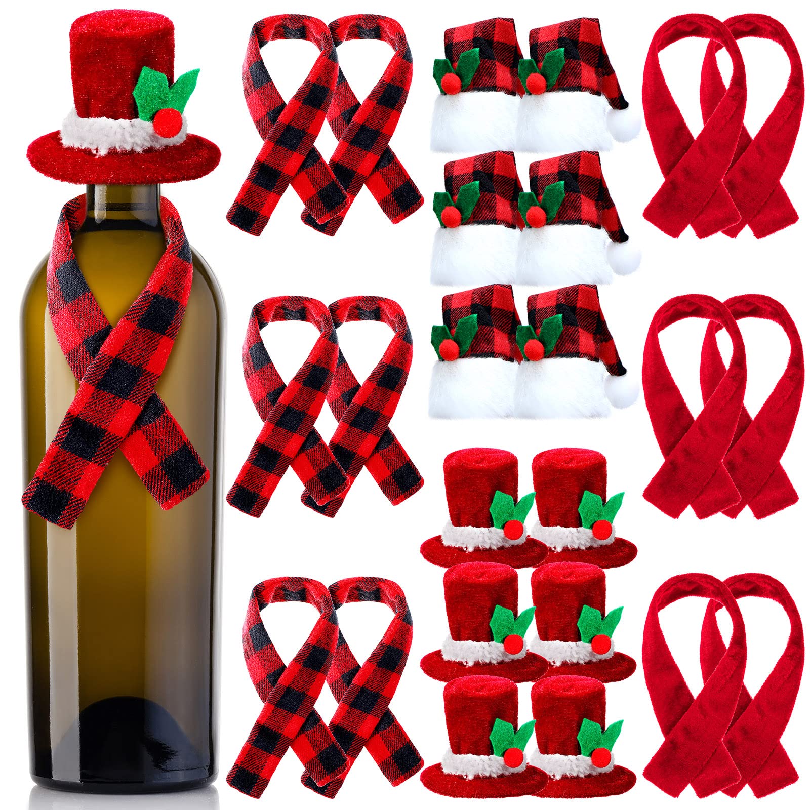 Patelai sombrero navideño para botella de vino, decorativo y festivo