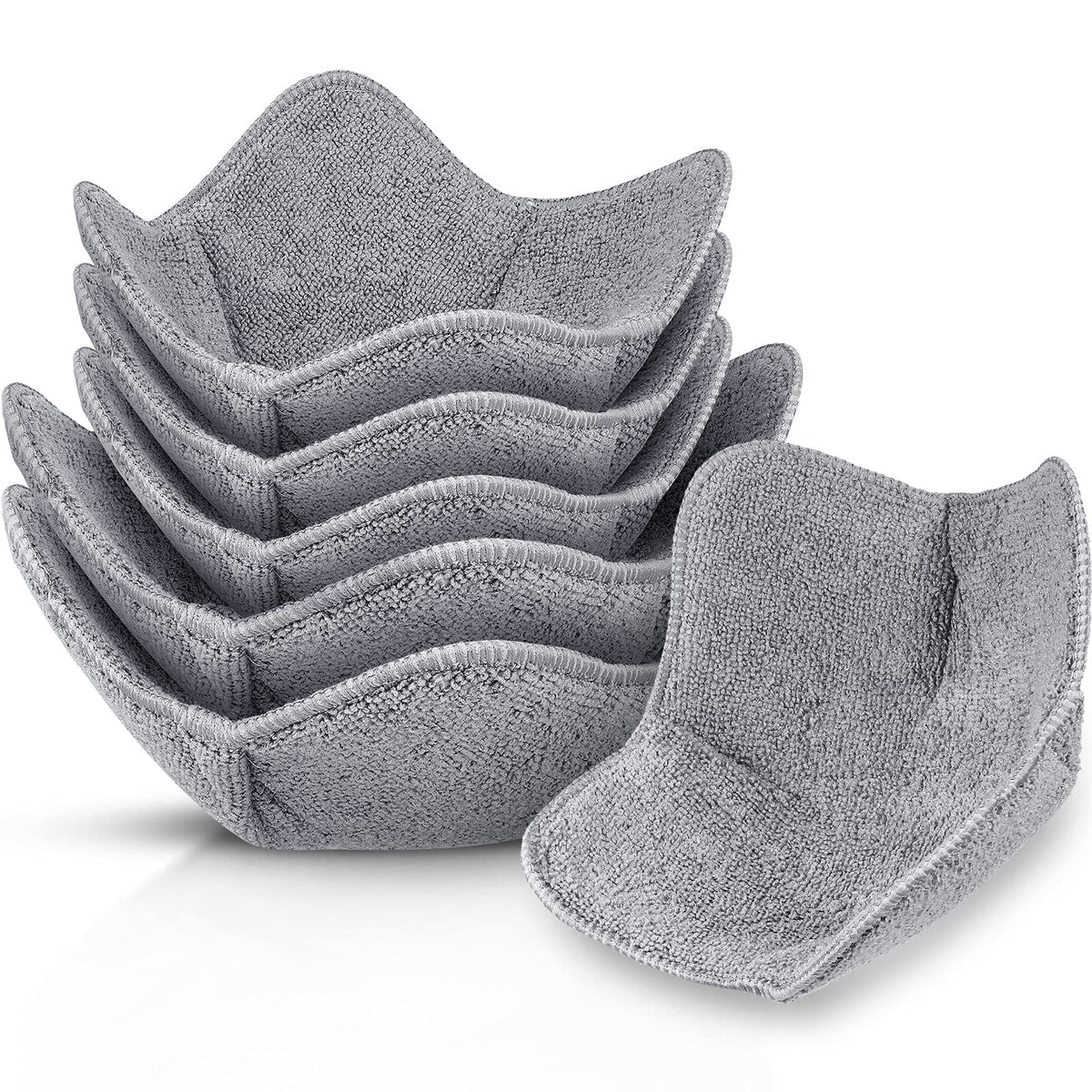 Patelai soporte para tazón microondas gris grande, agarre cómodo para platos calientes.