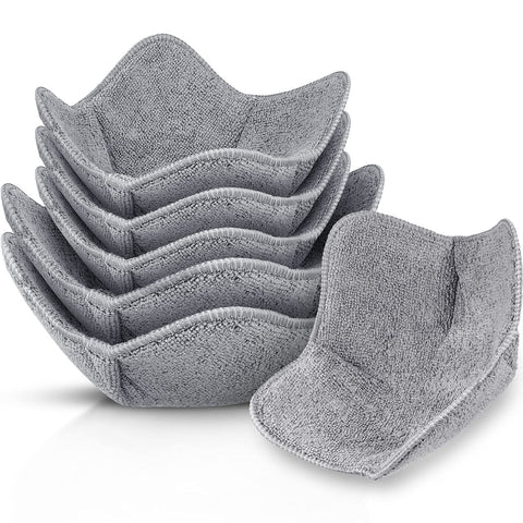 Patelai soporte para tazón microondas gris grande, agarre cómodo para platos calientes.