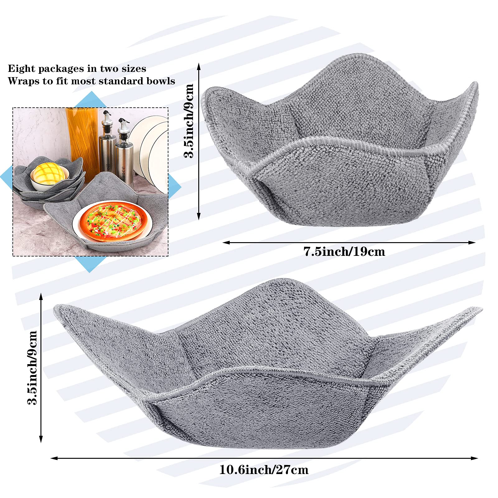 Patelai soporte para tazón microondas gris pequeño, ideal para porciones moderadas.