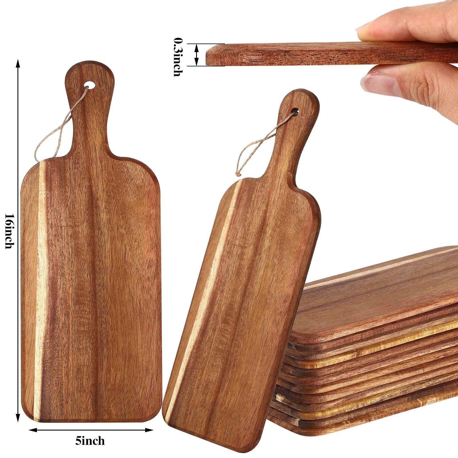 Patelai tabla de corte de acacia, superficie suave para mantener el filo.