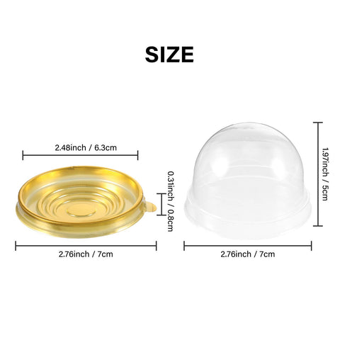 patelai domo transparente permite ver el postre, ideal para regalo.