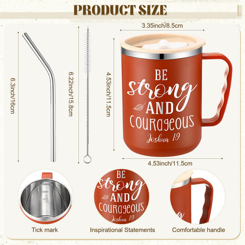 Patelai taza con tapa y pajilla 17oz, portátil para café y té