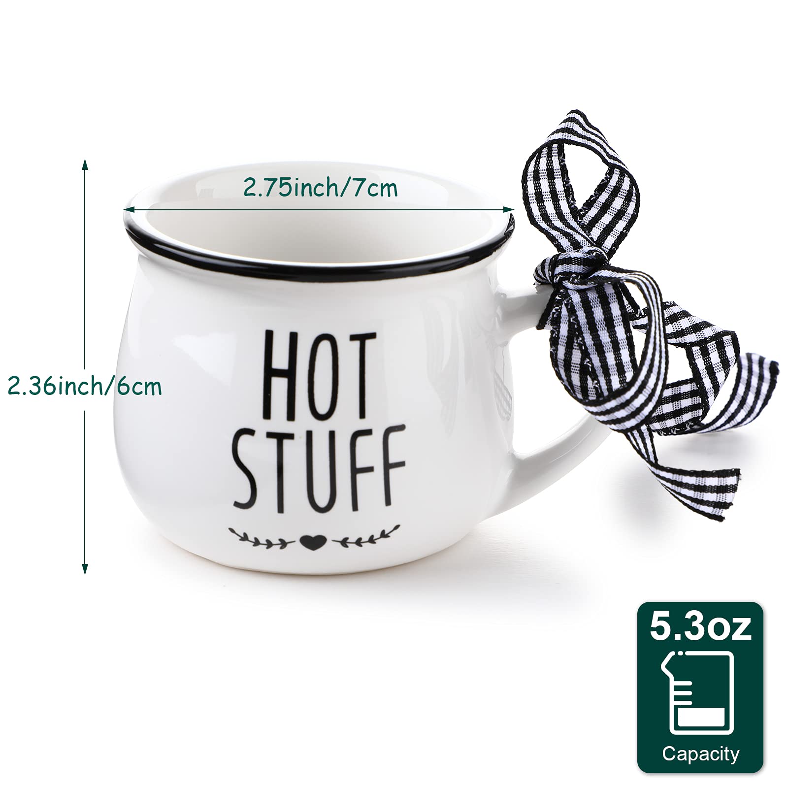 Patelai tazas mini con palabras, regalo práctico para amigos o familia.
