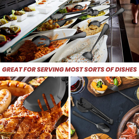 Patelai utensilios para buffet y fiestas, diseño elegante en negro